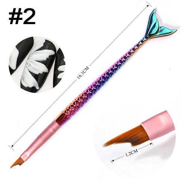 1pc Nail Art Pen Mermaid DIY Drawing Design And Line Painting Manicure Dotting Tools - MRSLM