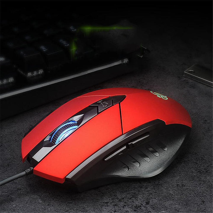 Inphic PW2 Wired Gaming Mouse Silent Click USB Optical Mouse PC Gaming Mouse 4800DPI Ergonomic Mice RGB Breathing LED Mouse - MRSLM