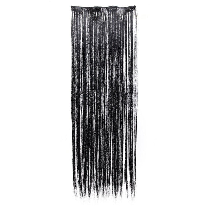 7Pcs Clip In Synthetic Chemical Fiber Human Hair Extensions 22'' Long Straight - MRSLM