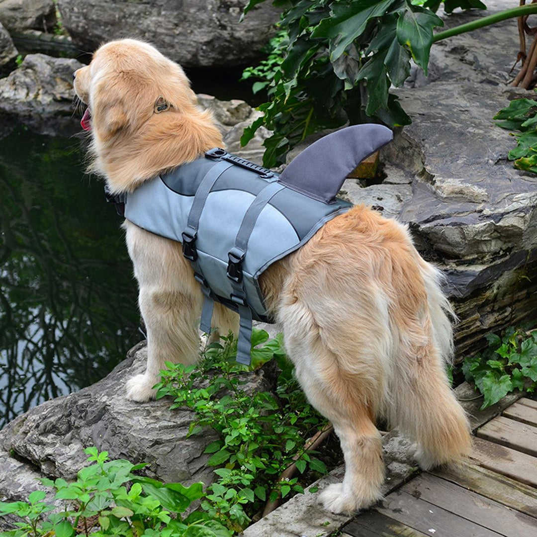 Float Pet Life Jacket Dog Lifesaver Safety Shark Safe Vest Swimming Training - MRSLM