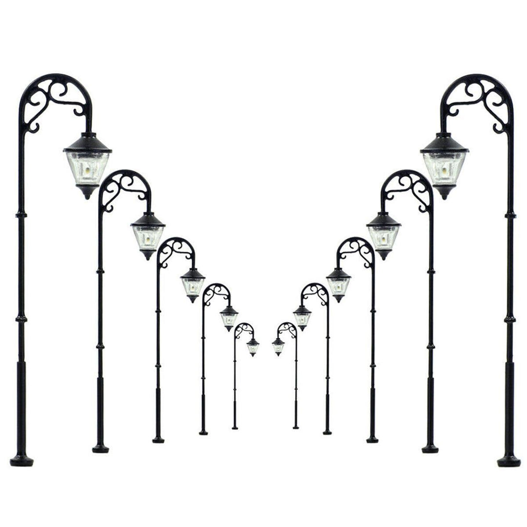 5Pcs Scale 1:87 Model Railway Lamppost Lamps LED Street Garden Train Light - MRSLM