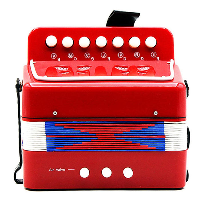 Mini Toy Accordion 7 Keys and 3 Buttons Keyboard Musical Instrument for Children Kids Gift - MRSLM