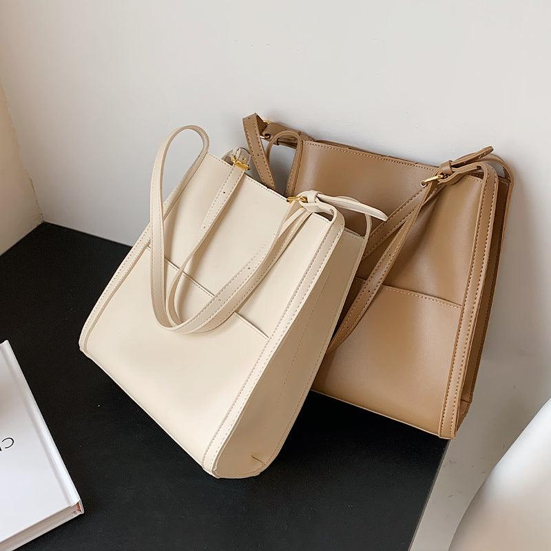 Fashion Leather Retro Large Capacity Shoulder Bag - MRSLM