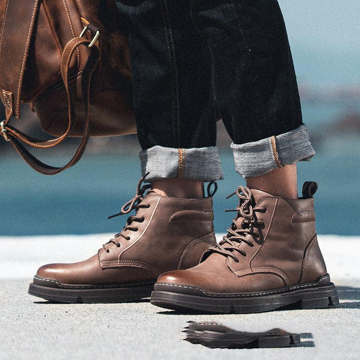 Autumn And Winter Martin New Trend Fashion Breathable Leather Boots - MRSLM