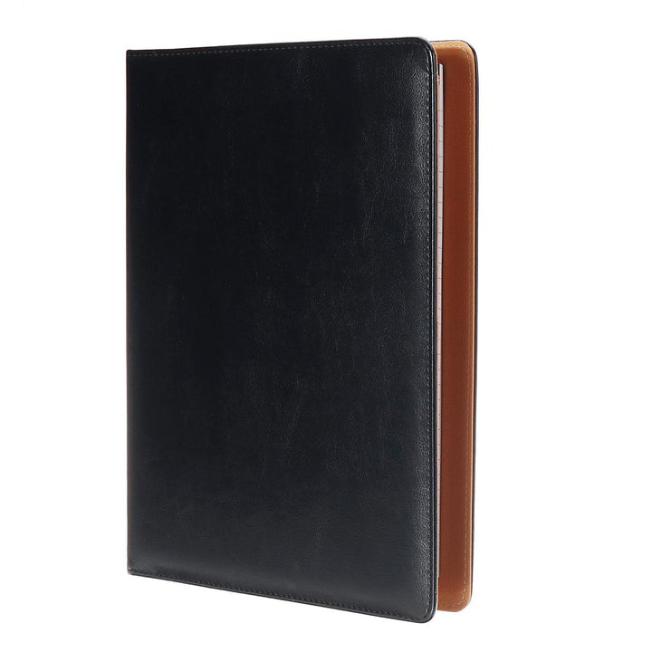 A4 Folder Soft Leather Portfolio Organiser with Calculator Travel Journal Daily Plan Notebook Business Office Writing - MRSLM