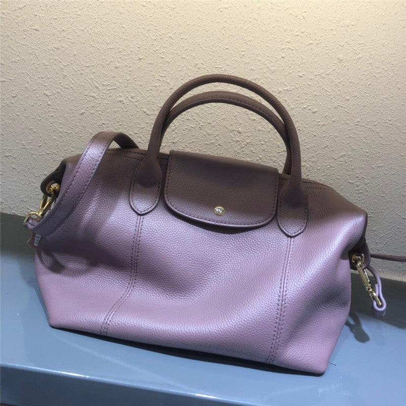 Dragon Inlaid Bag With The Same Top Layer Cowhide Handbags Casual Soft Cowhide - MRSLM