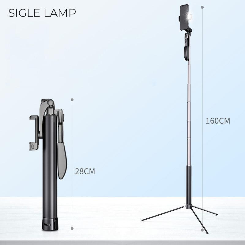 Aluminum Alloy All-in-one Selfie Stick Tripod Phone Video Live Stabilizer Anti-shake Handheld Gimbal For iPhone XS 11Pro Mi 10 (A) - MRSLM