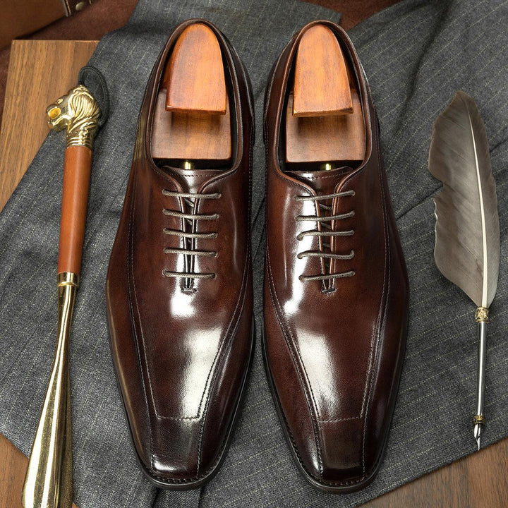 Casual Oxford Leather Shoes Korean Leather Men's Shoes - MRSLM