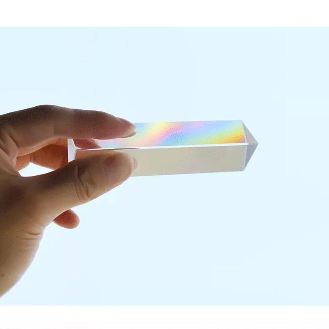 50-150mm Crystal Glass Triple Triangular Prism Photography Light Spectrum Physics Teaching Aid - MRSLM