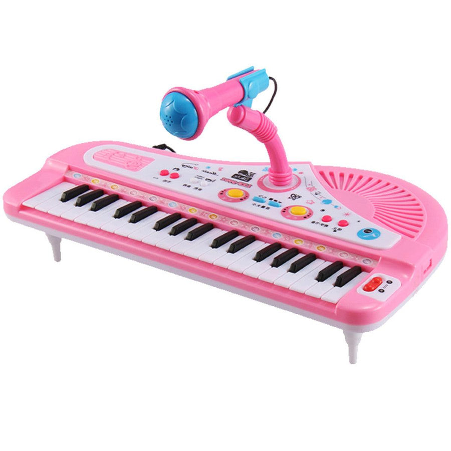 37 Key Kids Electronic Keyboard Piano Musical Toy with Microphone for Children's Toys - MRSLM