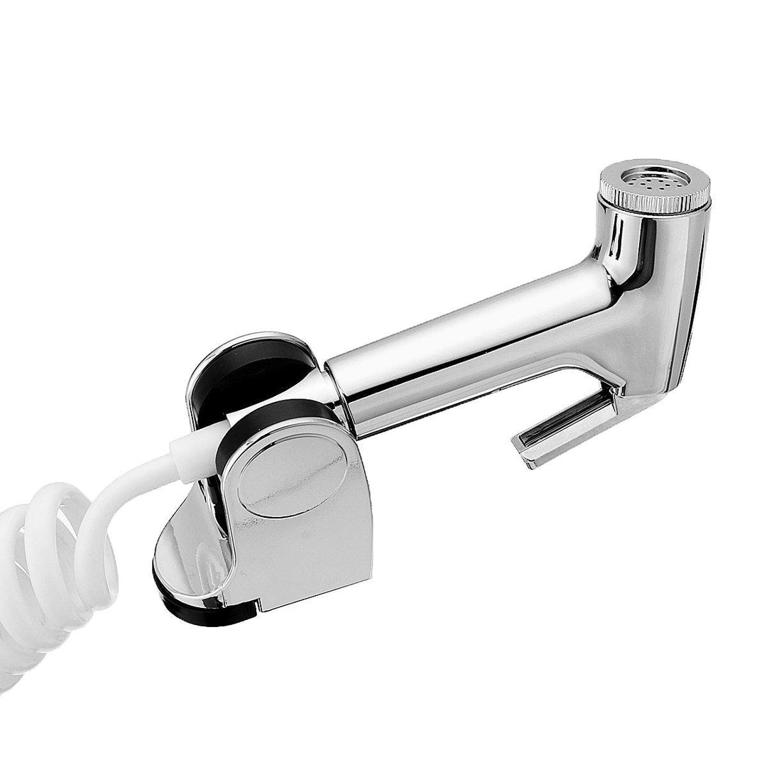 ABS Portable Bidet Sprayer Set Handhold Toilet Bidet Retractable w/ Spring 1/2" Hose Adapter Free Mounting Bracket Toilet Cleaning Tool - MRSLM