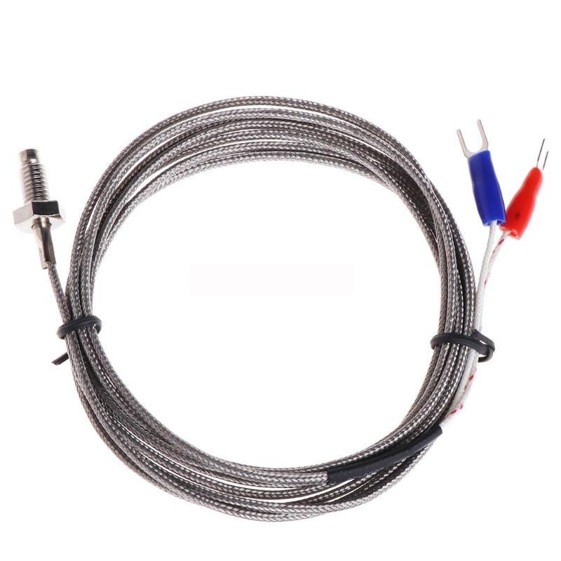Thread M6 Screw Probe Temperature Sensor Thermocouple K Type Cable 2M 0-600 Degree - MRSLM