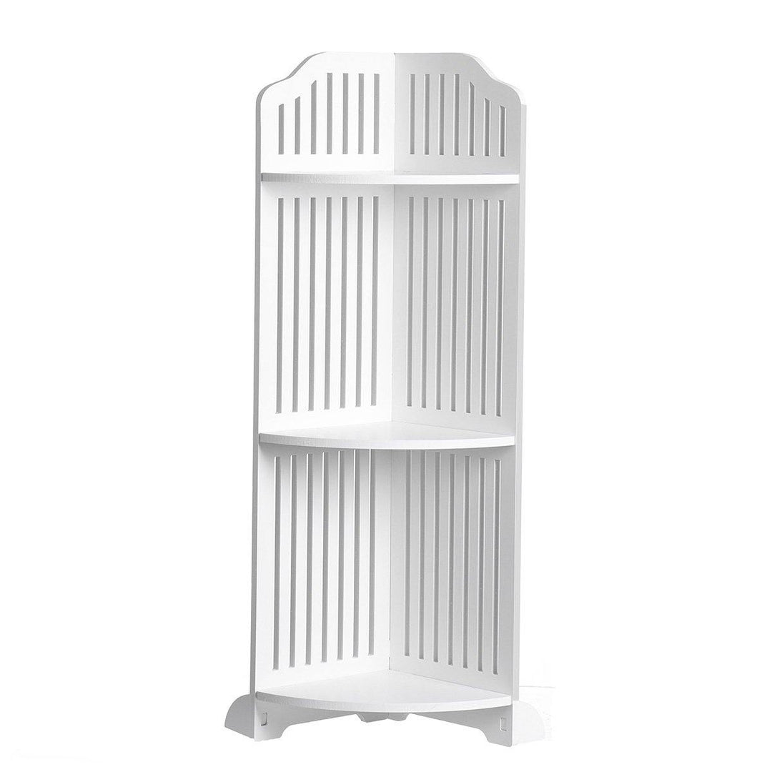 3 Tier White Bathroom Floor Storage Cabinet Shelf Shelves Free Standing for Home Bathroom Storage Rack (Type A) - MRSLM