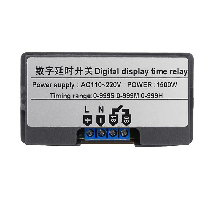 DC12V / AC110V-220V Digital Display Time Relay Automation Delay Timer Control Switch Relay Module - MRSLM