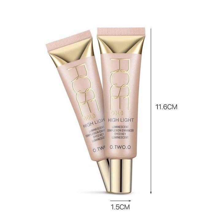 O.TWO.O Shimmer Highlighter blush Cream 25ml Primer Base Contouring Concealer Highlight Whitening Moisturizer Oil-control Cosmetics - MRSLM