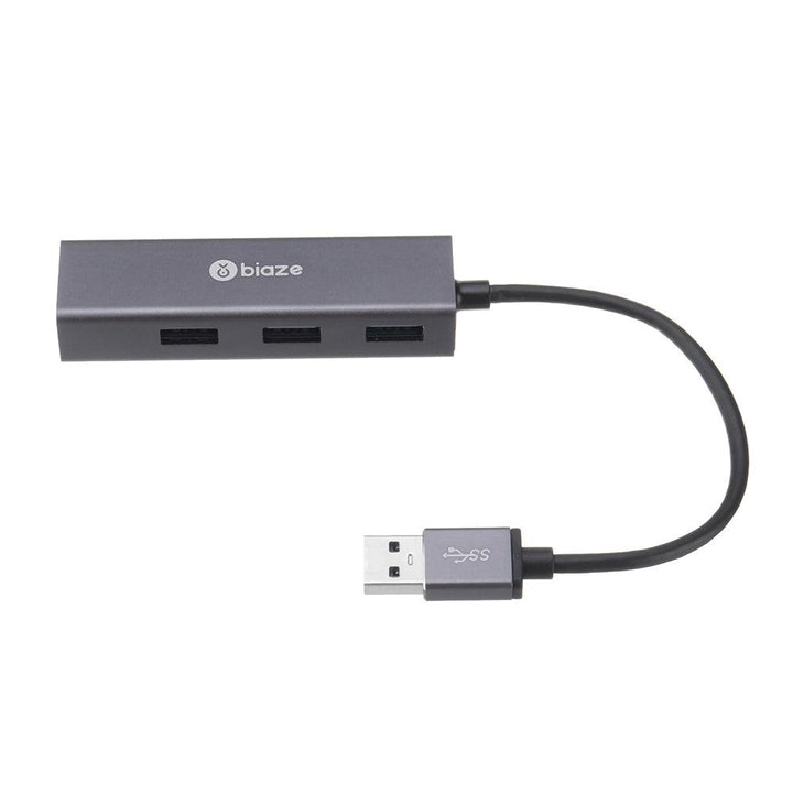BIAZE HUB2 Aluminum Alloy USB 3.0 to 4-Port USB 3.0 OTG HUB Adapter 0.2M - MRSLM