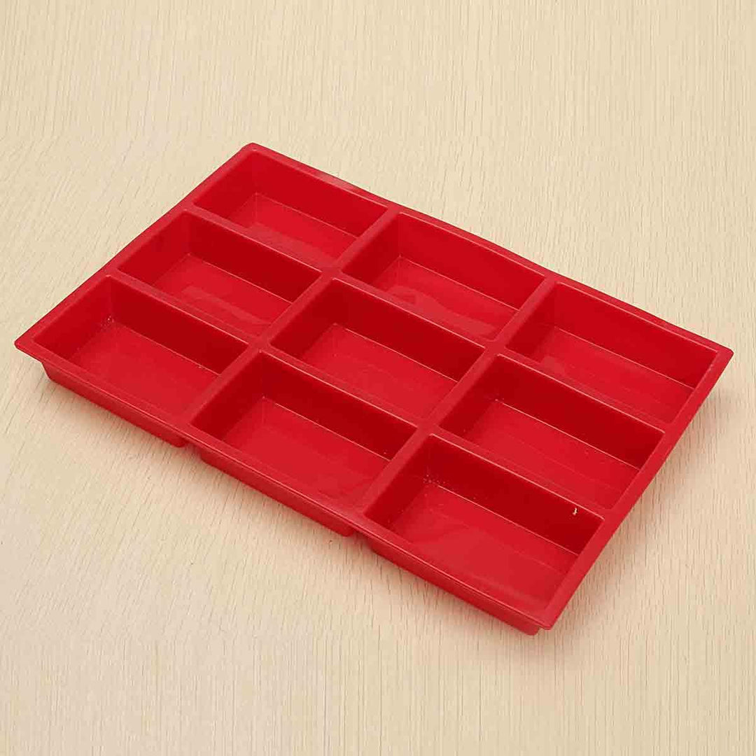 9 Cavity Rectangle Silicone Bread Cupcake Mould DIY Chocolate Soap Bakeware Tray - MRSLM