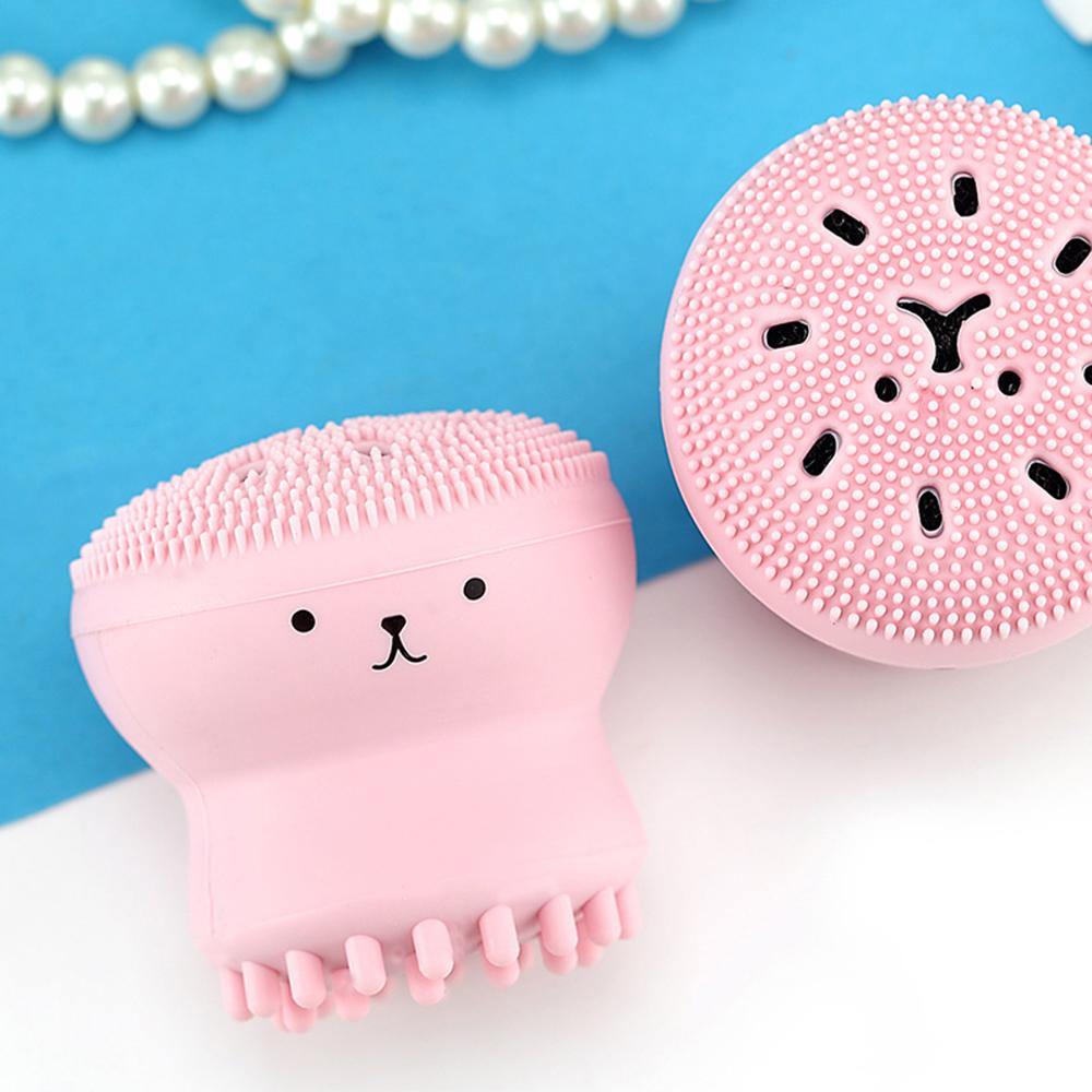 Silicone Face Cleansing Brush Facial Cleanser Pore Cleaner Exfoliator Face Scrub Washing Brush Skin Care Octopus Shape Beauty Machine - MRSLM