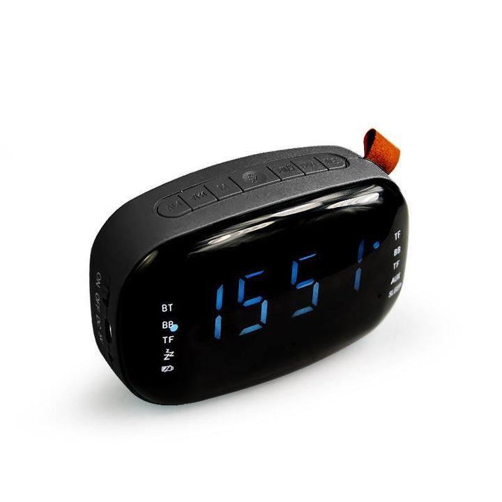 LED Digital Double Alarm Clock with Sleep Timer Snooze Fuction Bluethooth Loudspeaker Box Table Clock - MRSLM