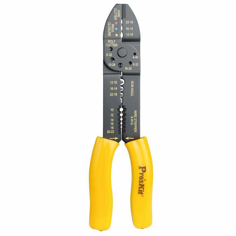 Proskit 8PK-313B Cable Wire Stripper Cutter Automatic Multifunctional Terminal Crimping Tool Stripping Plier Tool - MRSLM