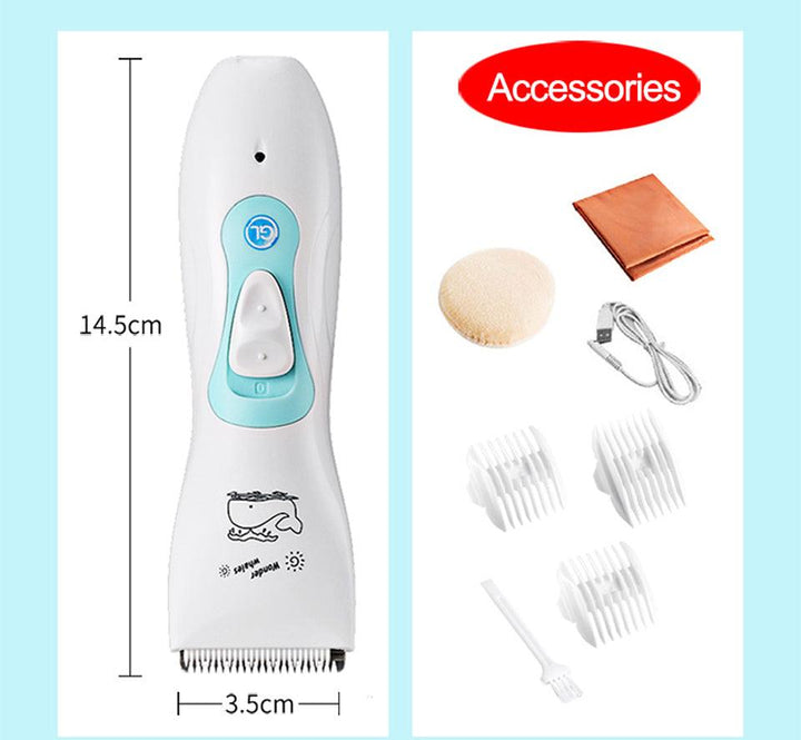 Baby Hair Clipper Set Rechargeable IPX-7 Waterproof Child Hair Trimmer Home Use DIY Hair-Cutting Set (#01) - MRSLM