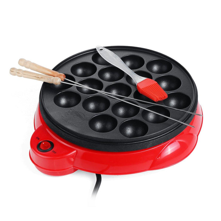 18 Holes Electric Octopus Ball Grill Takoyaki Baking Mould Machine Mini Electric Chibi Maruko Grill Pan - MRSLM