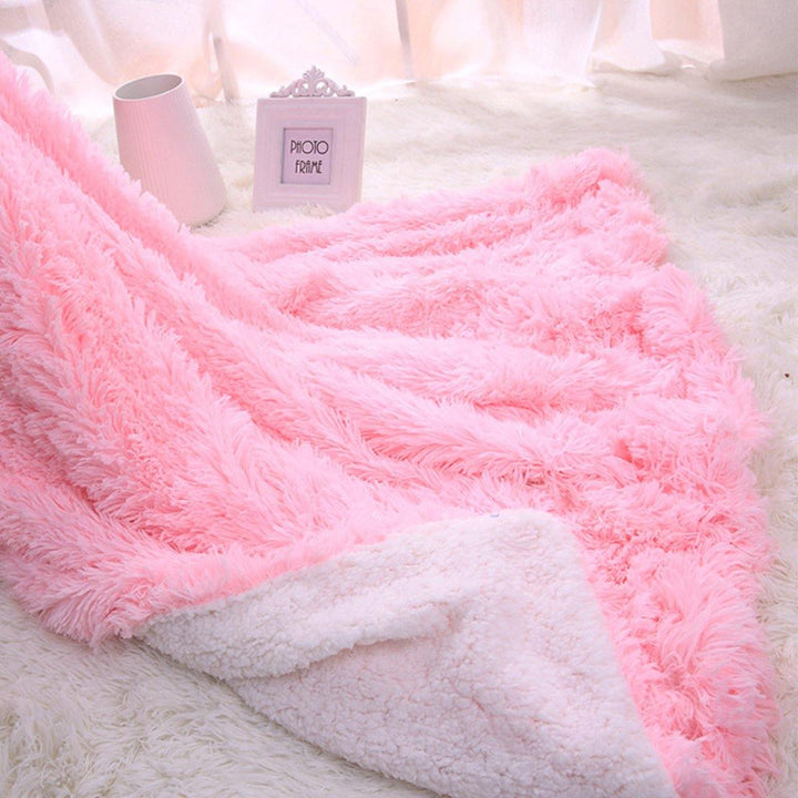 Large Soft Warm Shaggy Double Sized Fluffy Plush Blanket Throw Sofa Blankets Bed Blanket Bedding Accessories - MRSLM
