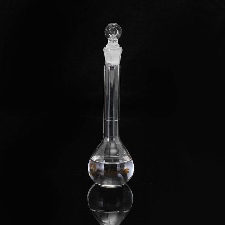 25ml Clear Glass Volumetric Flask with Stopper Lab Chemistry Glassware Round Bottom - MRSLM