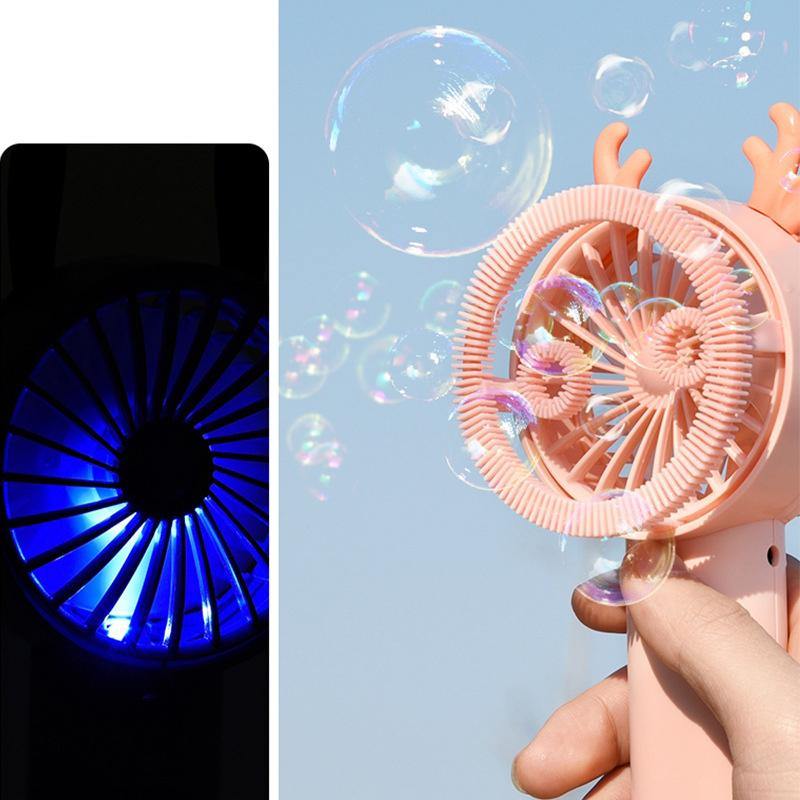 Bubble MIni Handheld Portable Fan with Night Light Rabbit Shape USB Charging 320mAh Battery - MRSLM