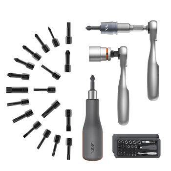 JIMI® 41 IN 1 Screwdriver S2 Magnetic Bits Ratchet Wrench Screwdrivers Kit DIY Household Repair Tool - MRSLM