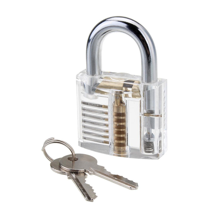 DANIU Unlocking Lock Opener Kit Locksmith Training Transparent Practice Padlocks Tools - MRSLM