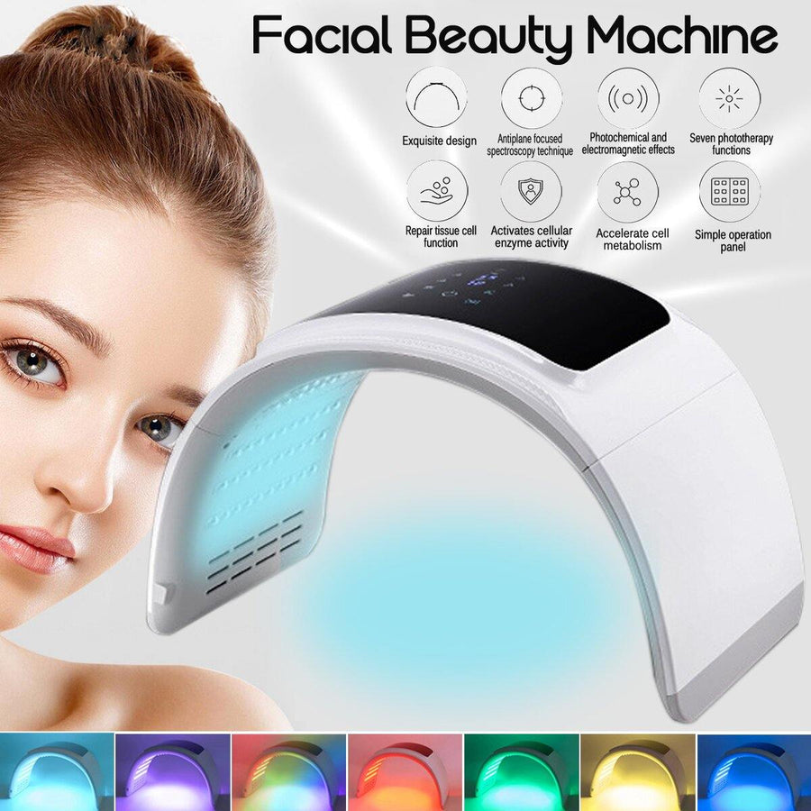 7 Colors LED Light Photon Facial Skin Rejuvenation Photon Therapy Beauty - MRSLM