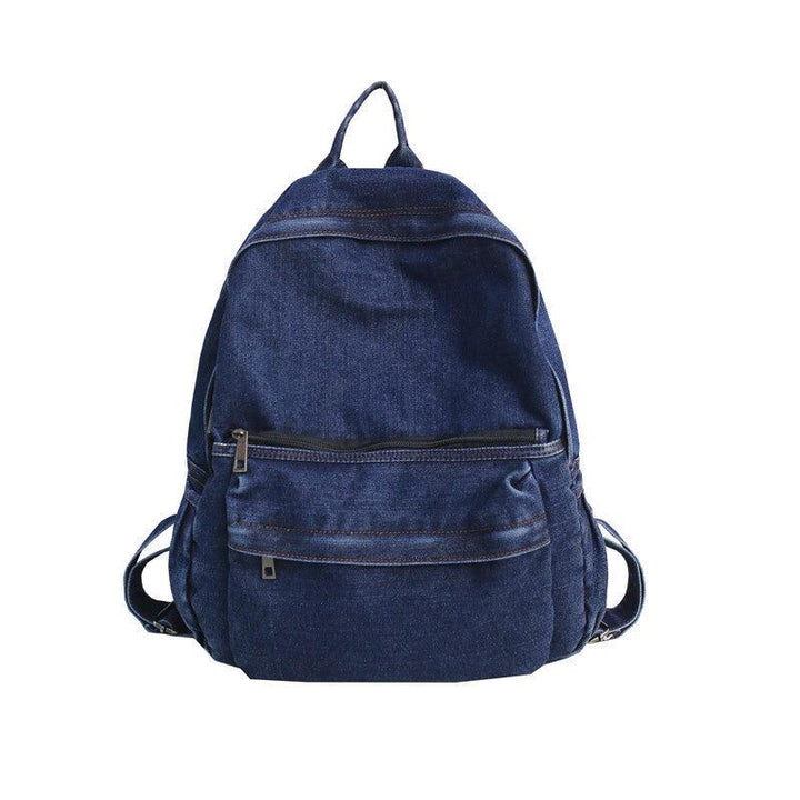 Denim Student Schoolbag Casual Large Capacity - MRSLM