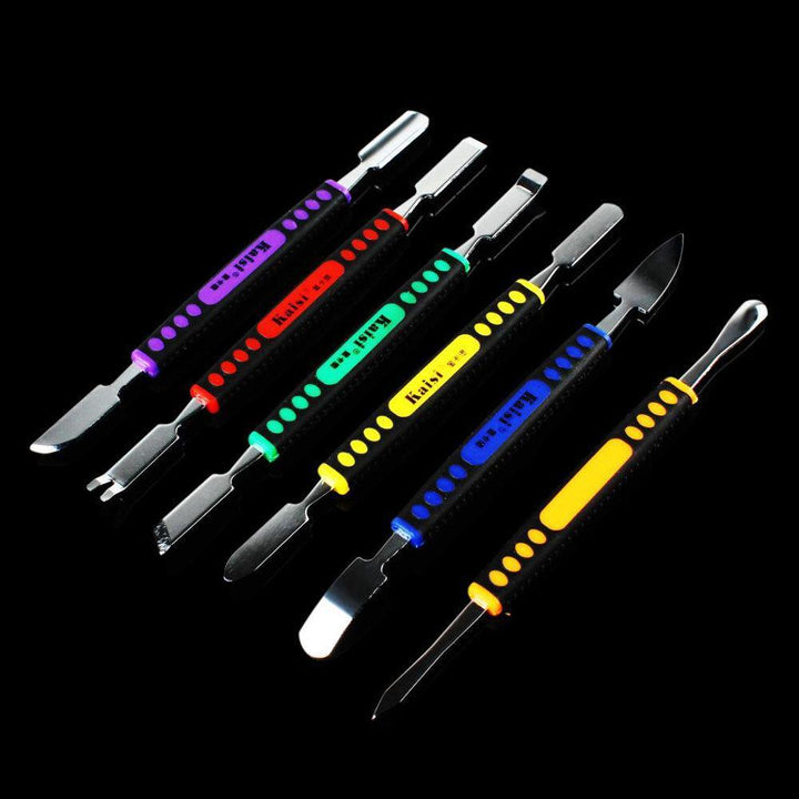 Kaisi 6Pcs Dual Ends Metal Spudger Set Phone Pry Opening Repair Tool Kit Hand Tool Sets for iPhone for iPad Tablet Mobile Phone - MRSLM