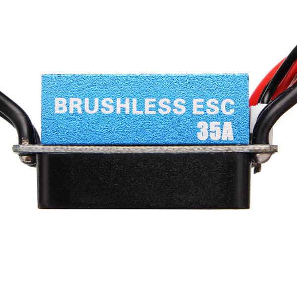 2845 Motor 3100/3930KV Sensorless Brushless Waterproof 35A ESC for 1/14 1/16 1/18 RC Car Parts - MRSLM