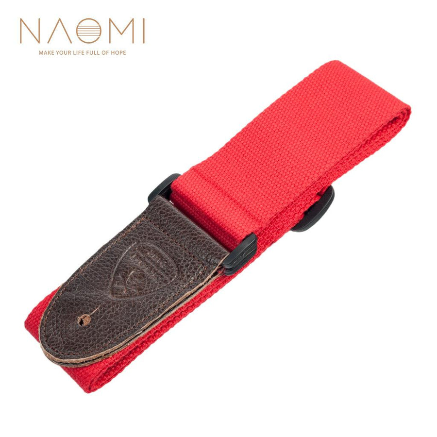 NAOMI Guitar Strap Guitar Accessories Adjustable Shoulder Strap Red Color Musical Instrument Accessories - MRSLM