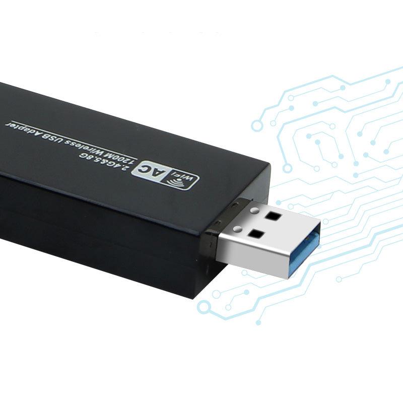 Dual Band 1200Mbps USB Wireless Adapter USB WiFi Antenna 802.11ac RTL8812AU AC1200 for Laptop Desktop - MRSLM