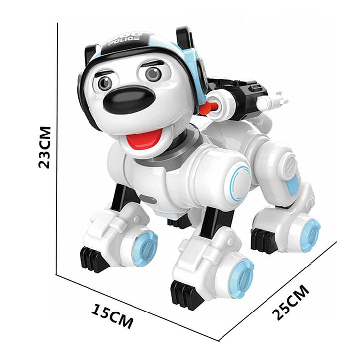 Mofun 1901 Smart Dog Programmable Infrared/Touch Control Patrol Dance Sing Shooting RC Robot Toy Gift - MRSLM