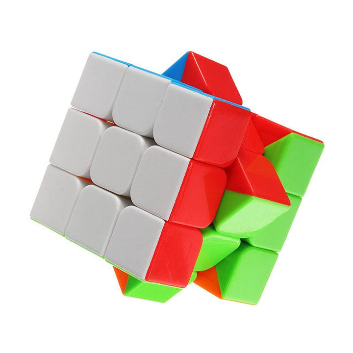Classic Magic Cube Toys 3x3x3 PVC Sticker Block Puzzle Speed Cube Sugar Color - MRSLM