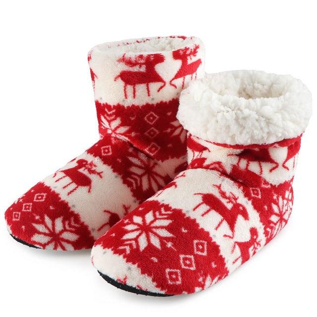 Winter Fur Slippers For Women Warm Shoes Slipper Christmas - MRSLM