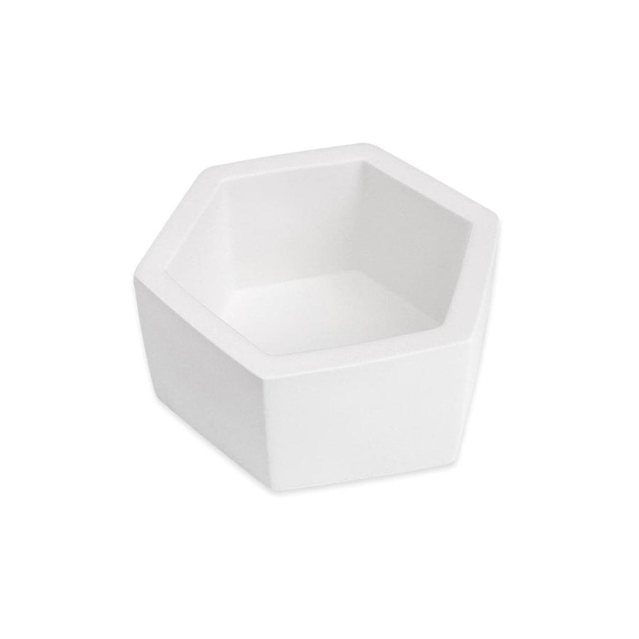 White Hexagon Ceramic Planter - MRSLM