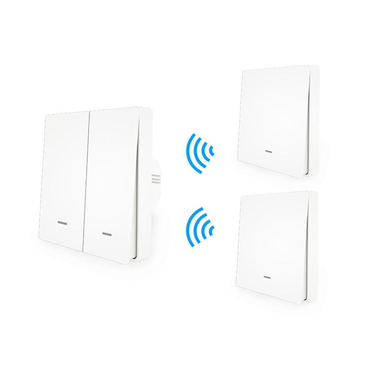 MoesHouse WiFi Smart Push Button Switch RF433 Wall Panel Transmitter Kit Smart life Tuya App Remote Control Works with Alexa Google Home - MRSLM