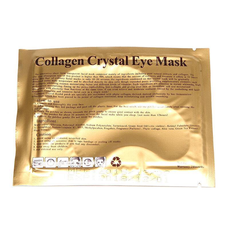 1 Pair 24K Gold Crystal Collagen Eye Mask Dark Circle Eye Bags Patches - MRSLM