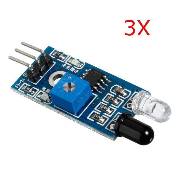3Pcs Infrared Obstacle Avoidance Sensor Smart Car Robot Geekcreit for Arduino - products that work with official Arduino boards - MRSLM