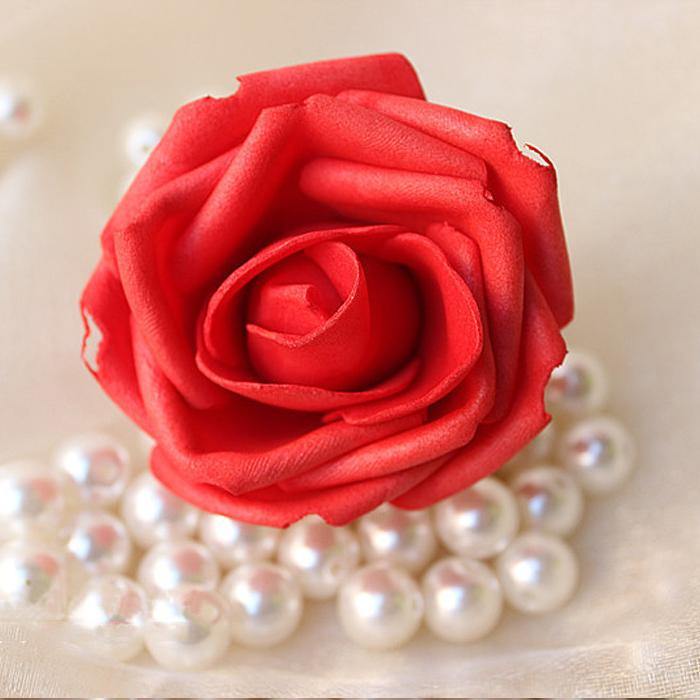 50pcs 7.5cm Artificial Simulation Foam Rose Bouquet Flower Ball Wedding Party Home Decoration - MRSLM