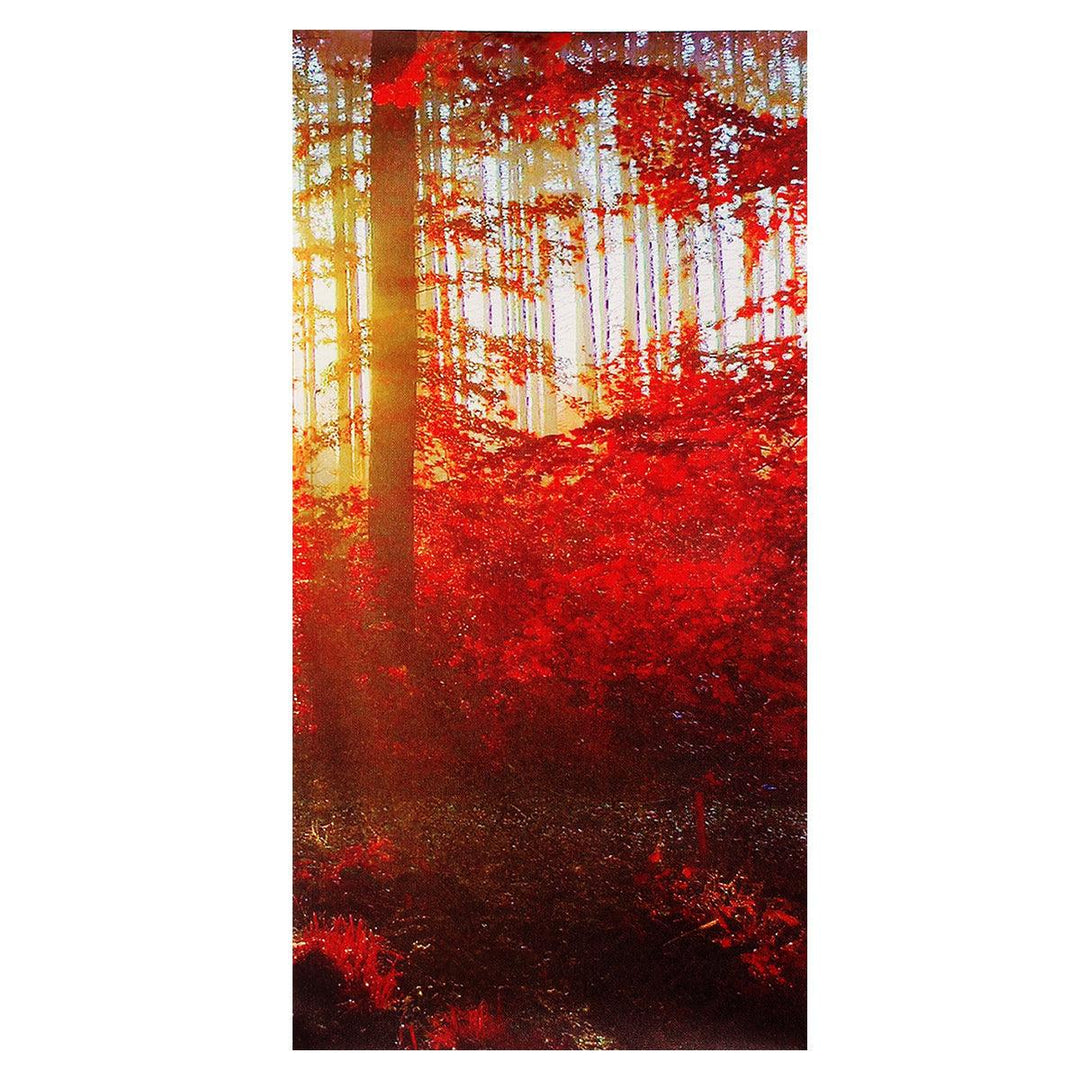 5Pcs Canvas Print Paintings Landscape Red Maple Forest Wall Decorative Art Pictures Frameless Wall Hanging Decorations for Home Office - MRSLM