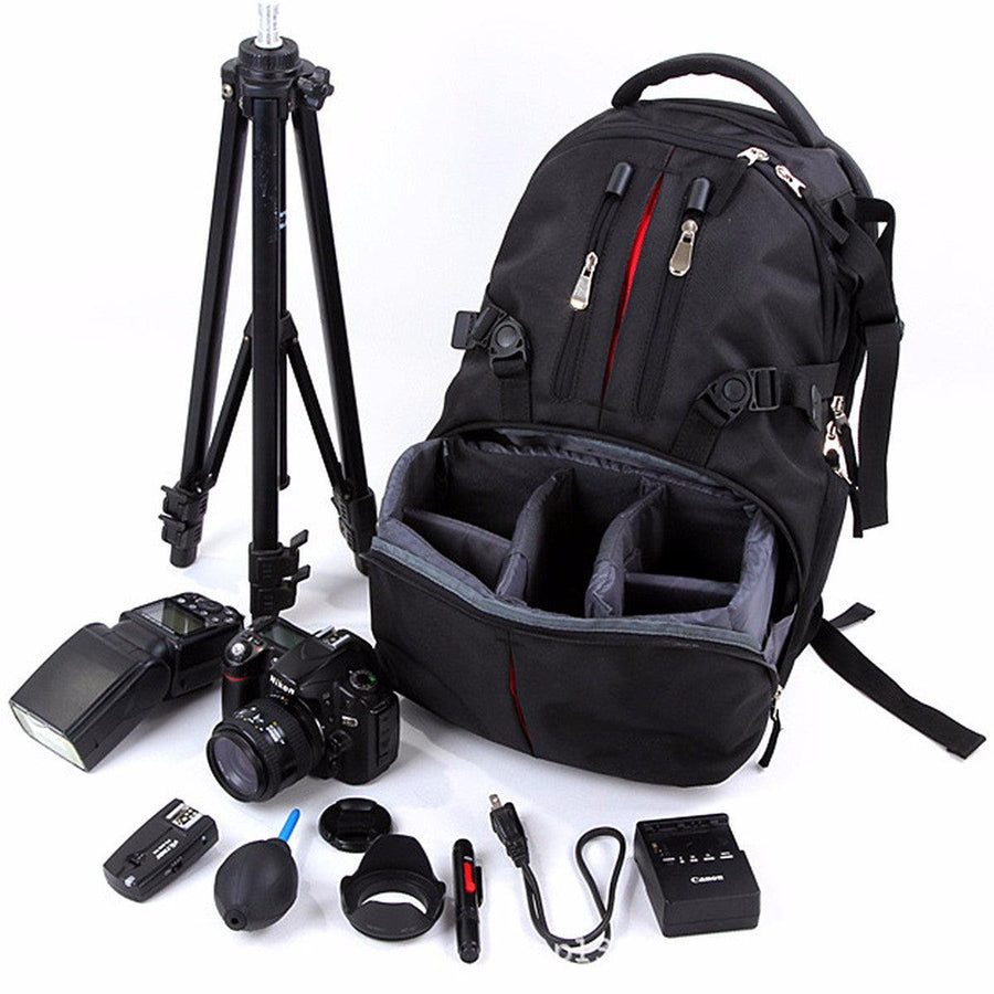 Nylon Waterproof Shockproof Camera Laptop Bag Lens Case Backpack For Canon Nikon SLR DSLR Camera - MRSLM