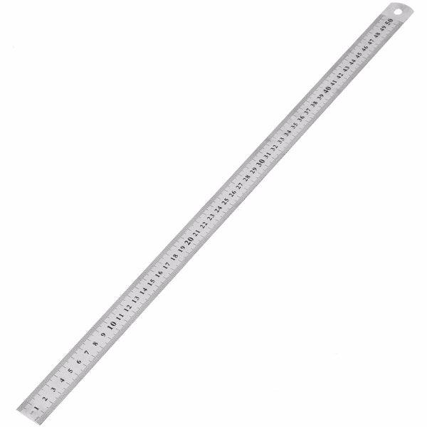 50CM Stainless Steel Double Side Scale Straight Ruler Measure Tool - MRSLM