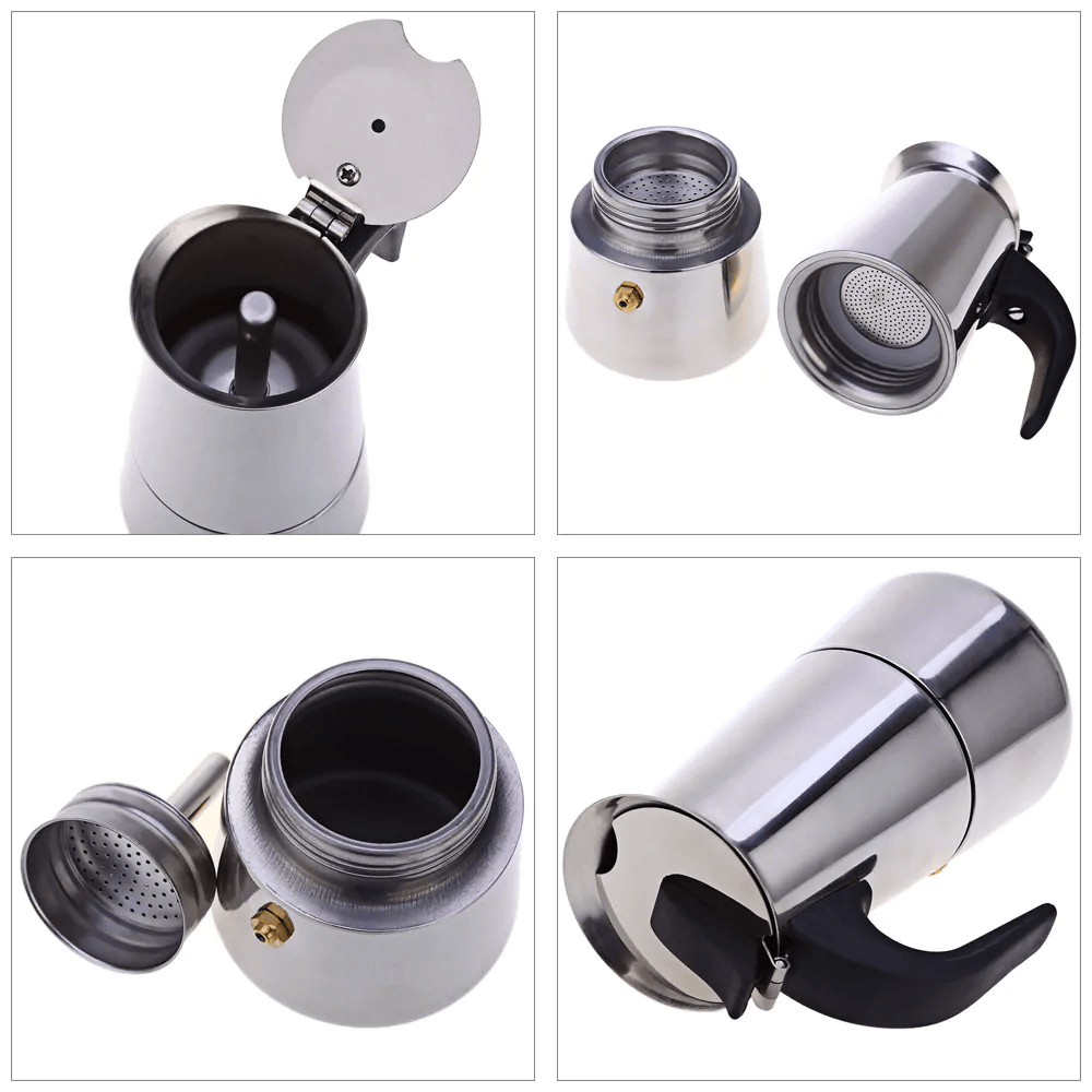 Stainless Steel Mocha Espresso Percolator Coffee Pot Stainless Steel Coffee Cup - MRSLM