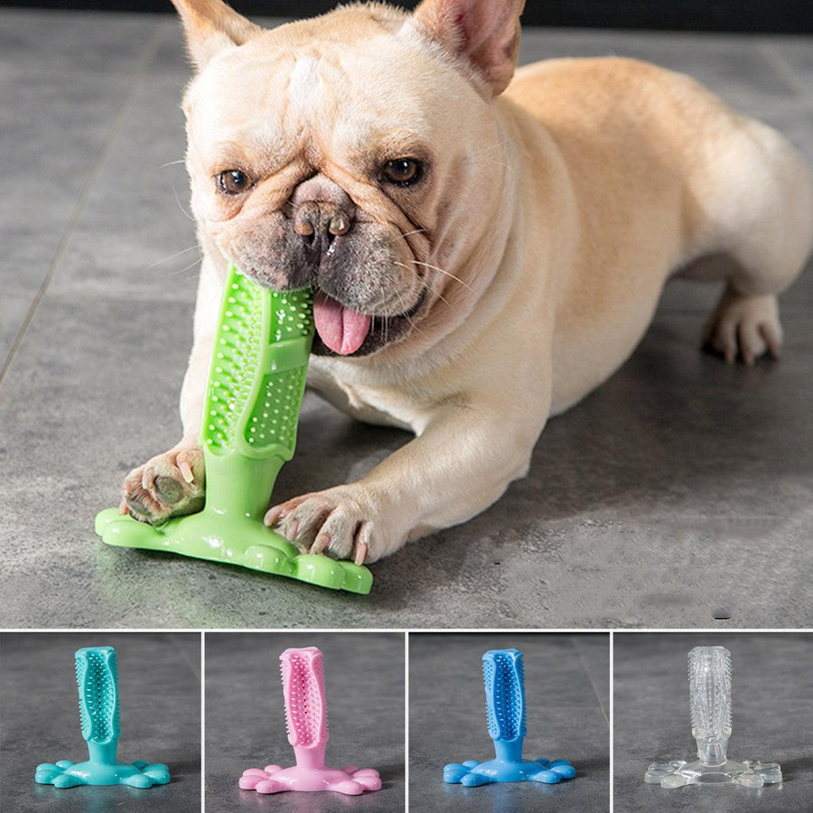 Dog Molar Stick Dog Toothbrush Dog Chew Tooth Cleaner Brushing Stick Natural Rubber Doggy Dog Chew Toys Toothbrush - MRSLM